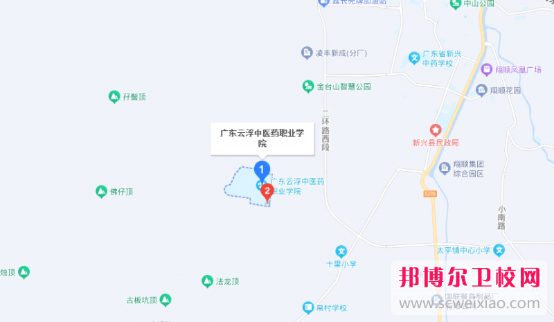 廣東云浮中醫(yī)藥職業(yè)學院地址在哪里，哪個地區(qū)，哪個城市?